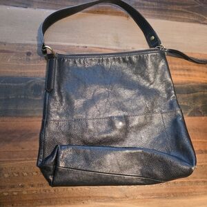 Fossil Black Leather Tote
